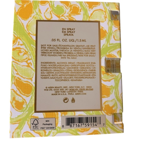 Aerin Mediterranean Honeysuckle Mimosa Eau de Parfum - Yellow and Orange Design - Picture 3 of 6